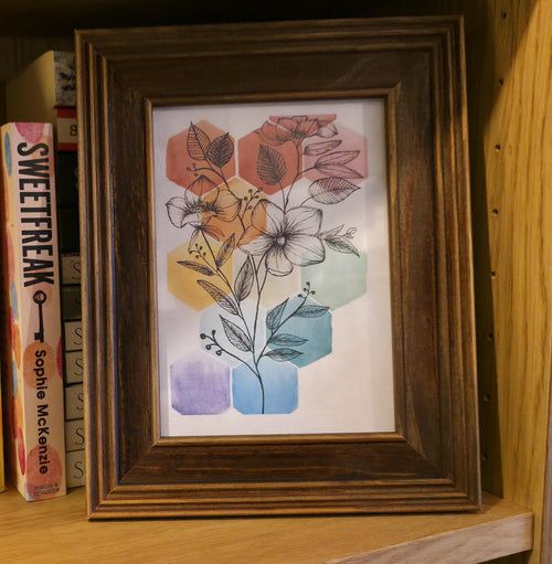 A5 Print - Hexagonal Flower